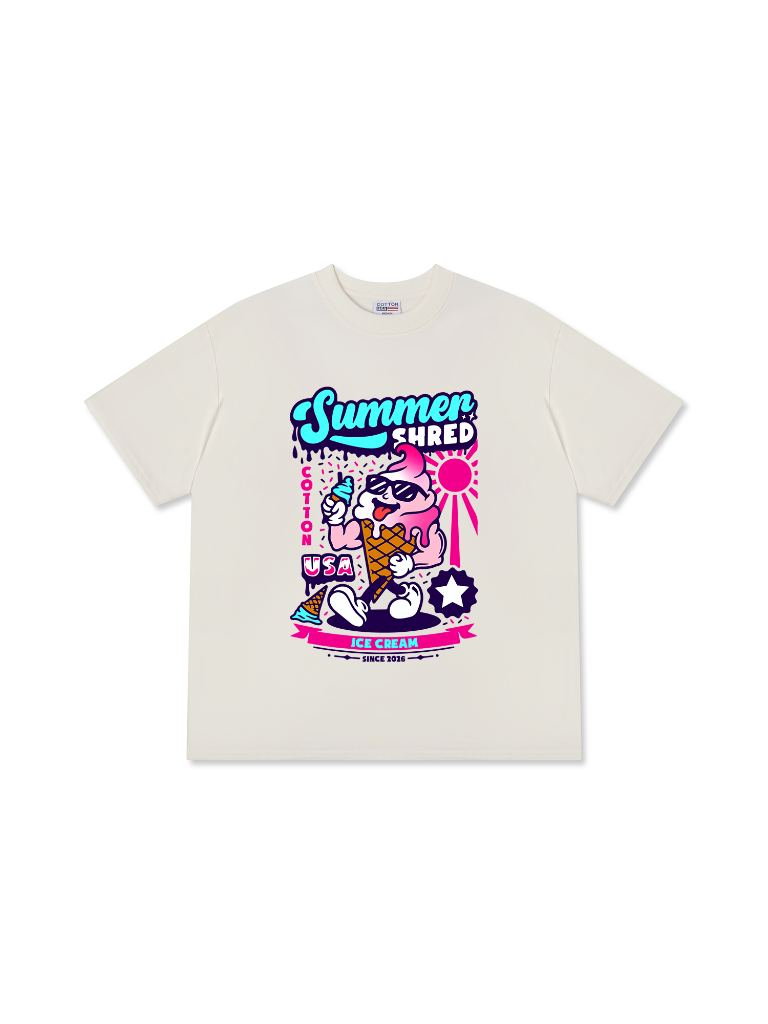 Áo Thun Relaxed Fit Yummy Mood Summer Shred
