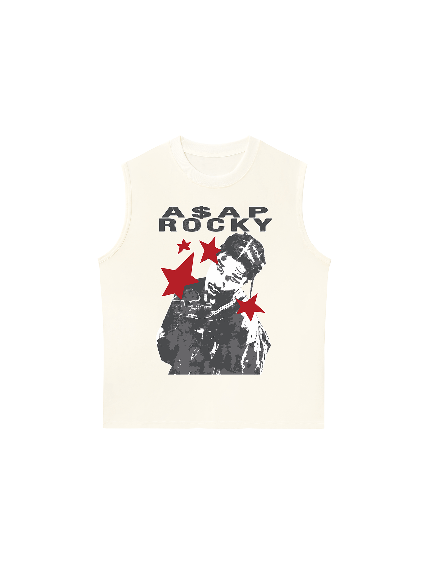 Áo Ba Lỗ Relaxed Fit Rapper Asap Rocky Vintage