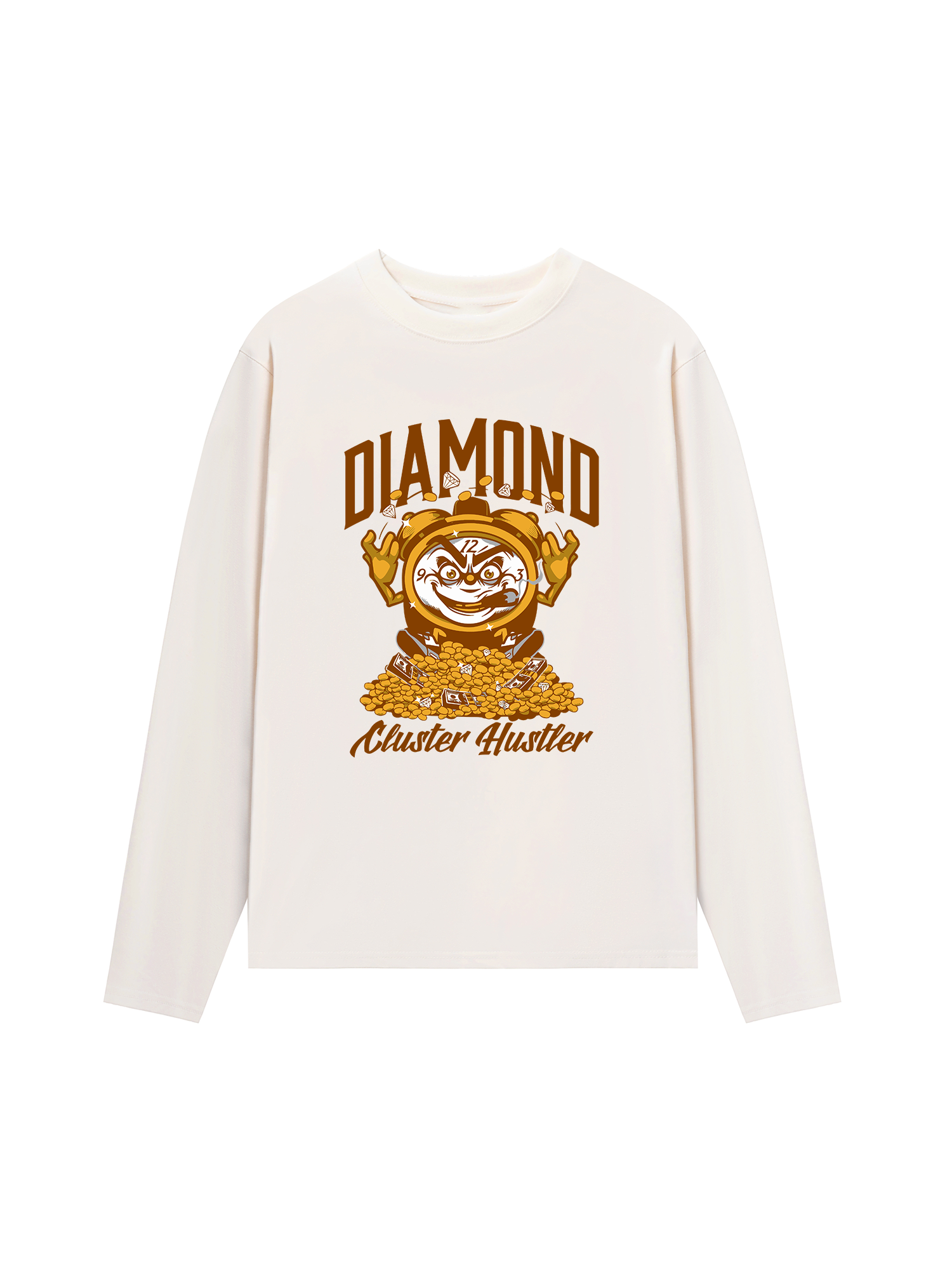 Áo Thun Dài Tay Money Diamond Cluster Hustler
