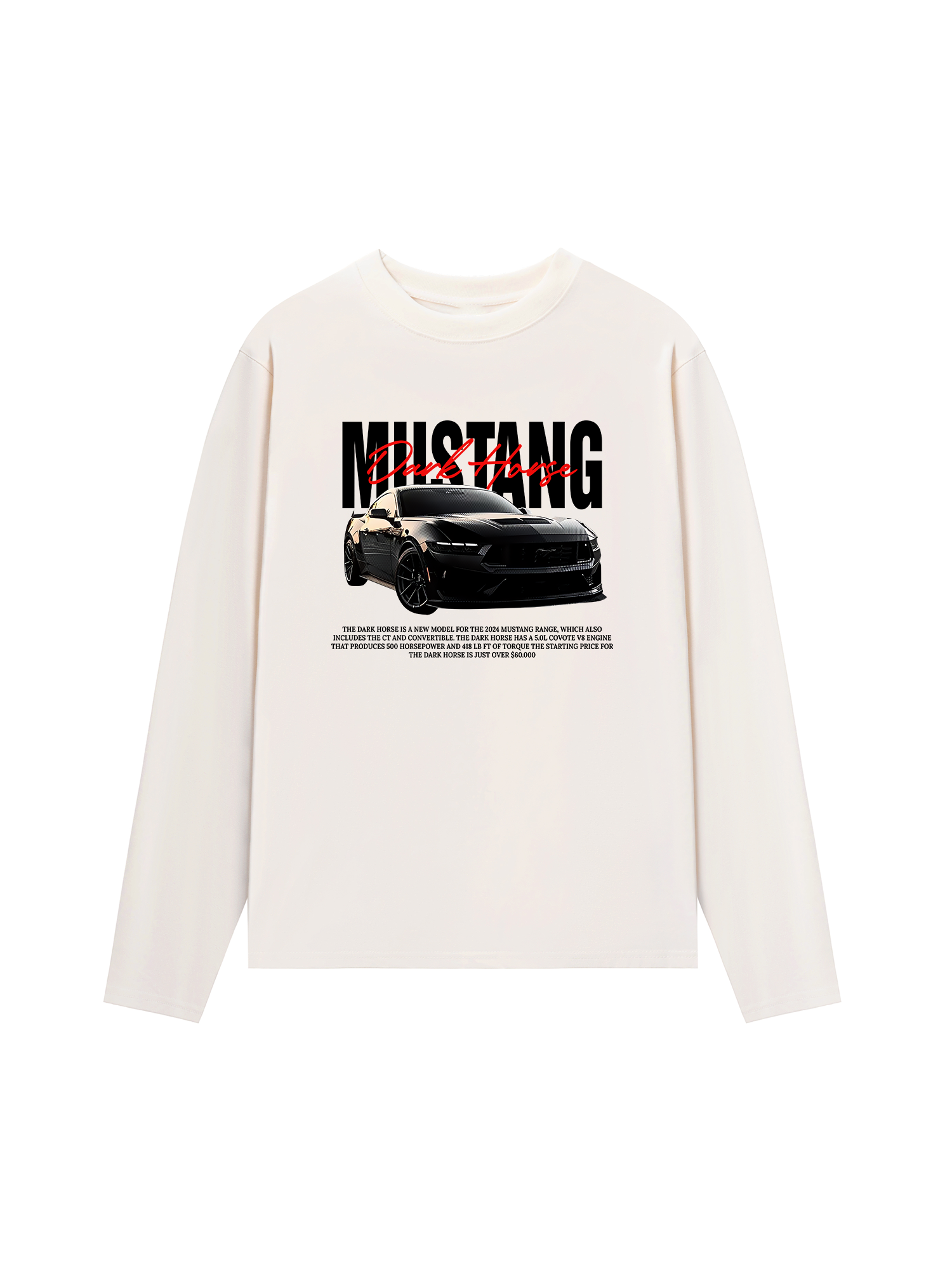 Áo Thun Dài Tay Ford Mustang Dark Horse