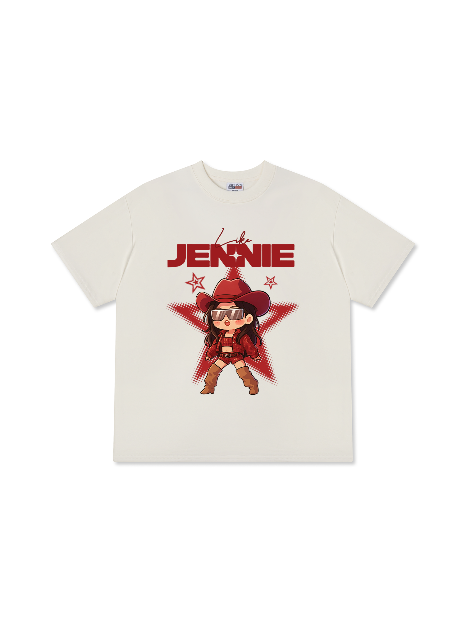 Áo Thun Relaxed Fit Black Pink Like Jenie