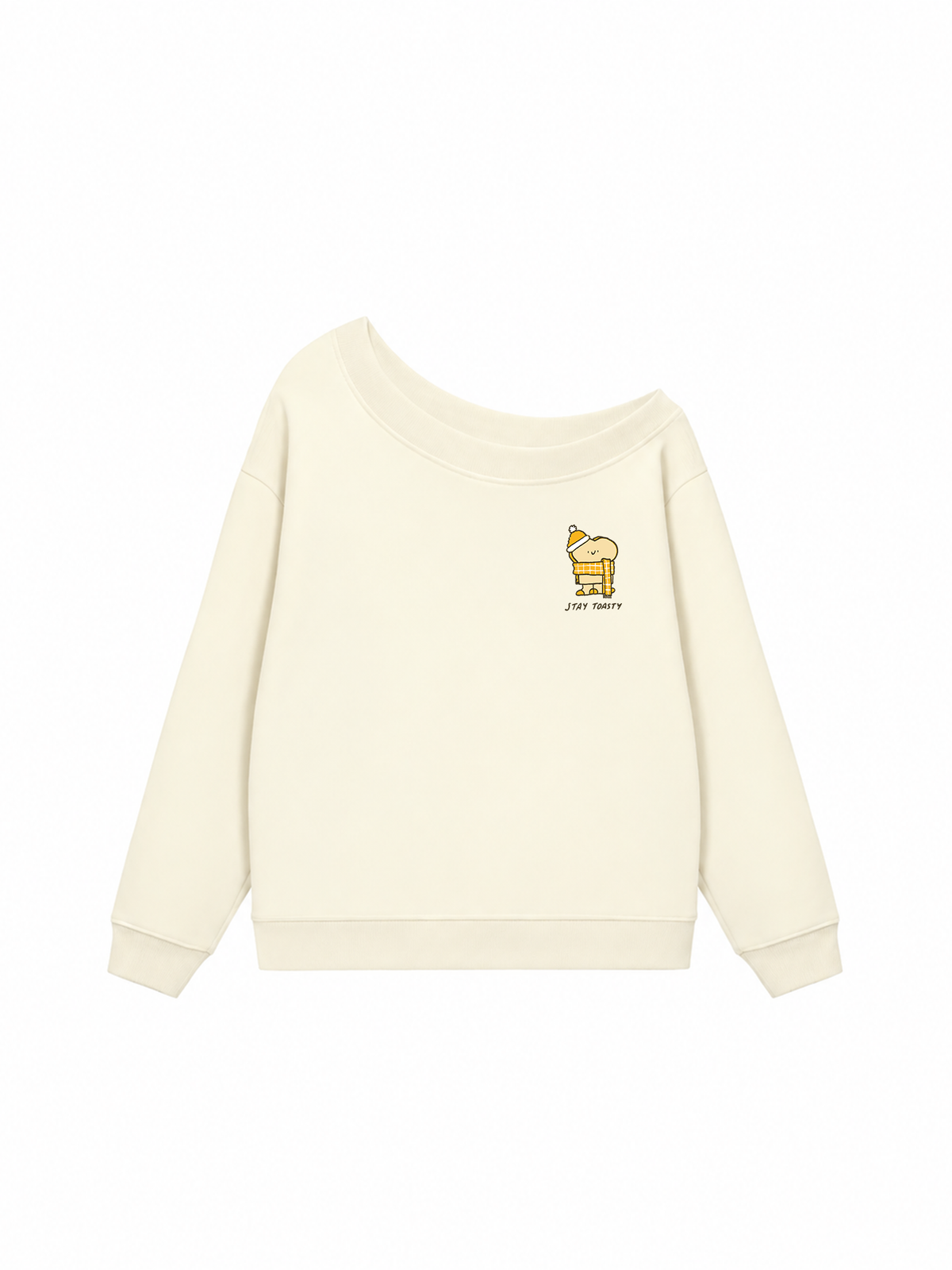Áo Sweater Lệch Vai Nỉ Hai Da Stay Toasty