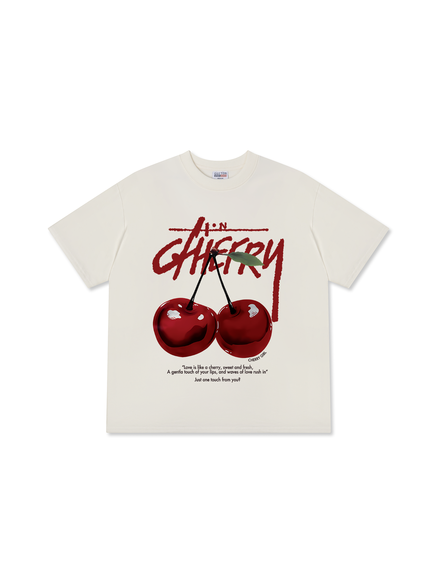 Áo Thun Relaxed Fit Cherry X Cotton USA Love