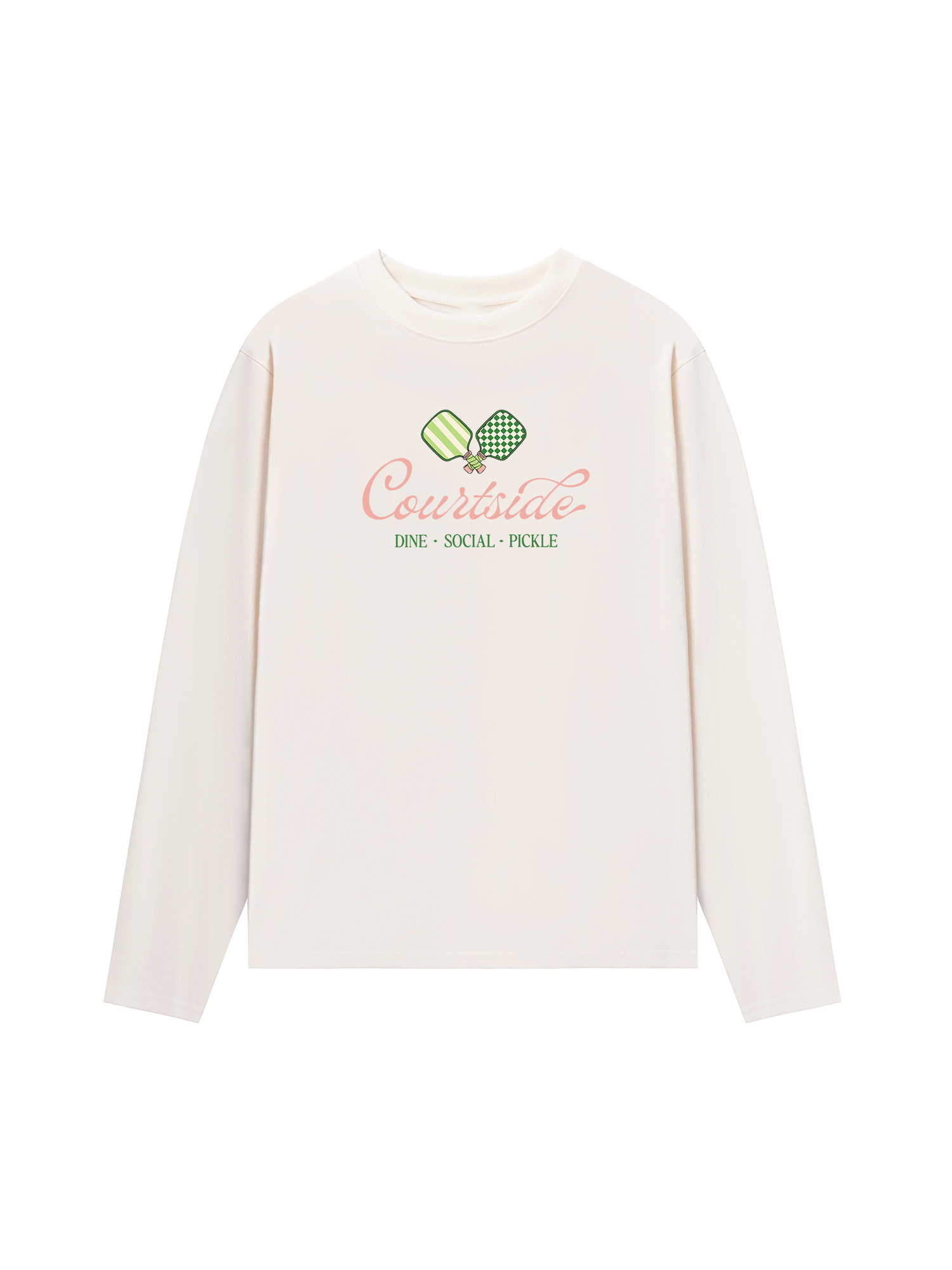 Áo Thun Dài Tay Pickleball Courtside Dine Social Pickle