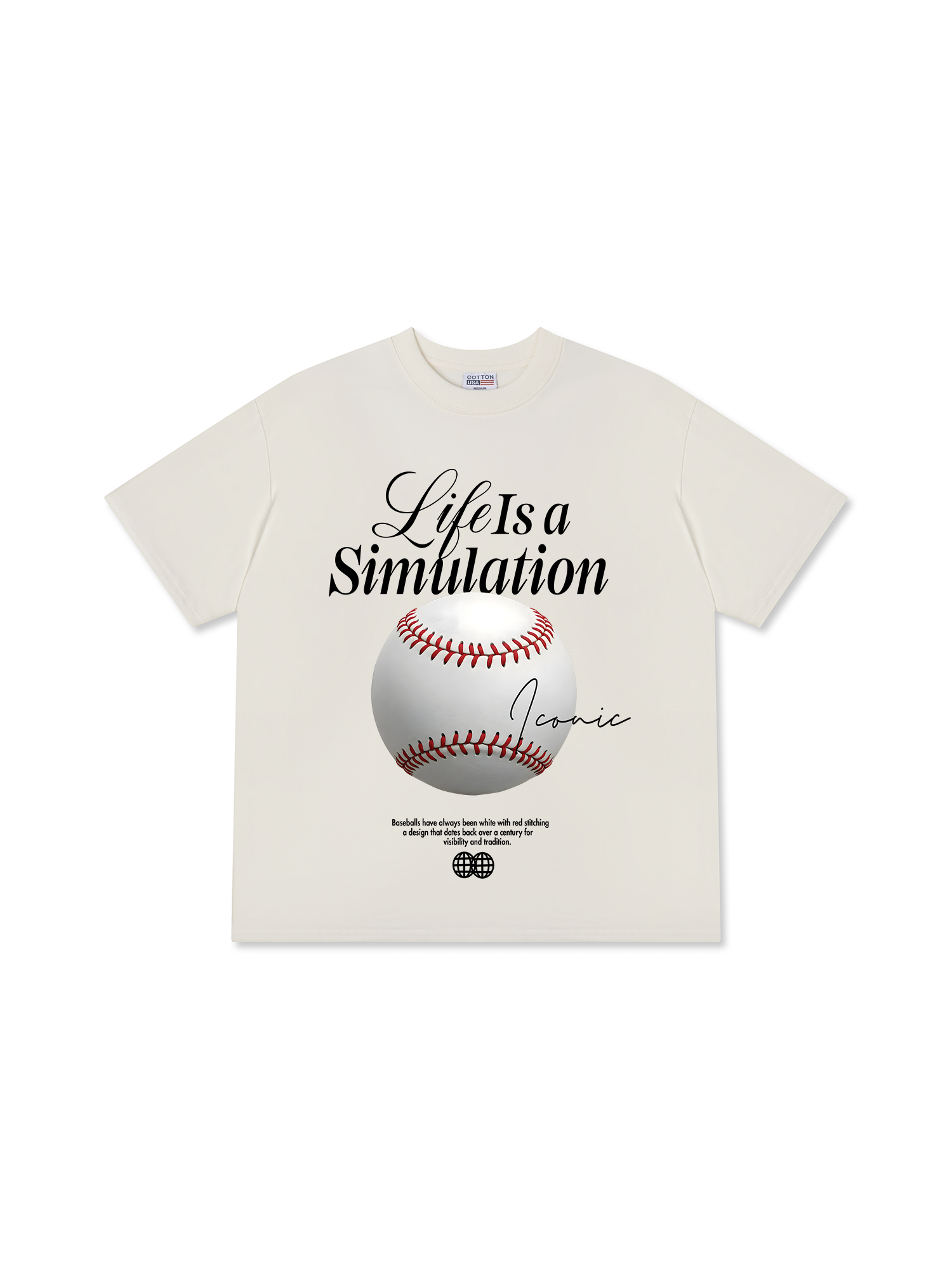 Áo Thun Relaxed Fit Baseball Simulation