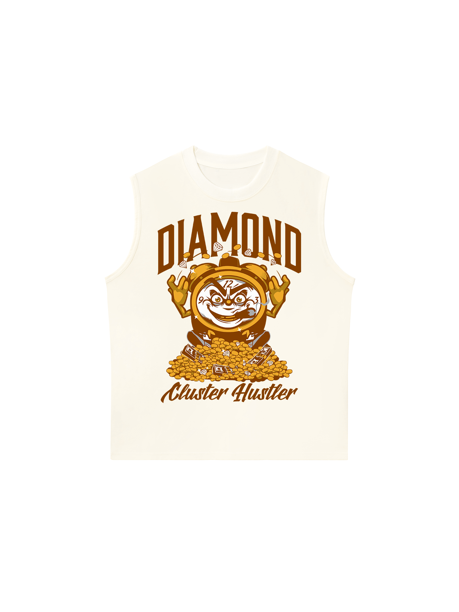 Áo Ba Lỗ Relaxed Fit Money Diamond Cluster Hustler