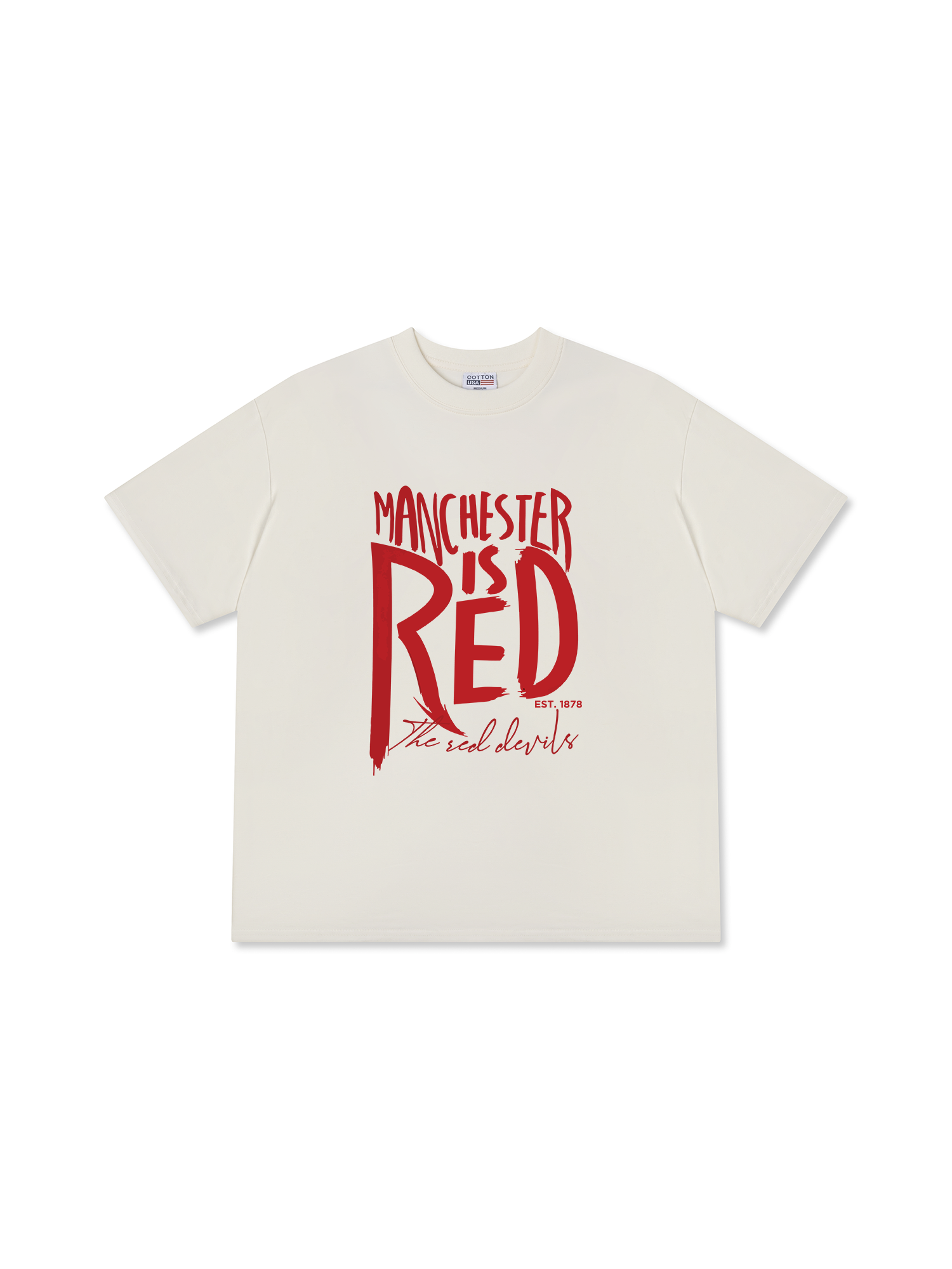 Áo Thun Relaxed Fit Soccer Manchester is Red
