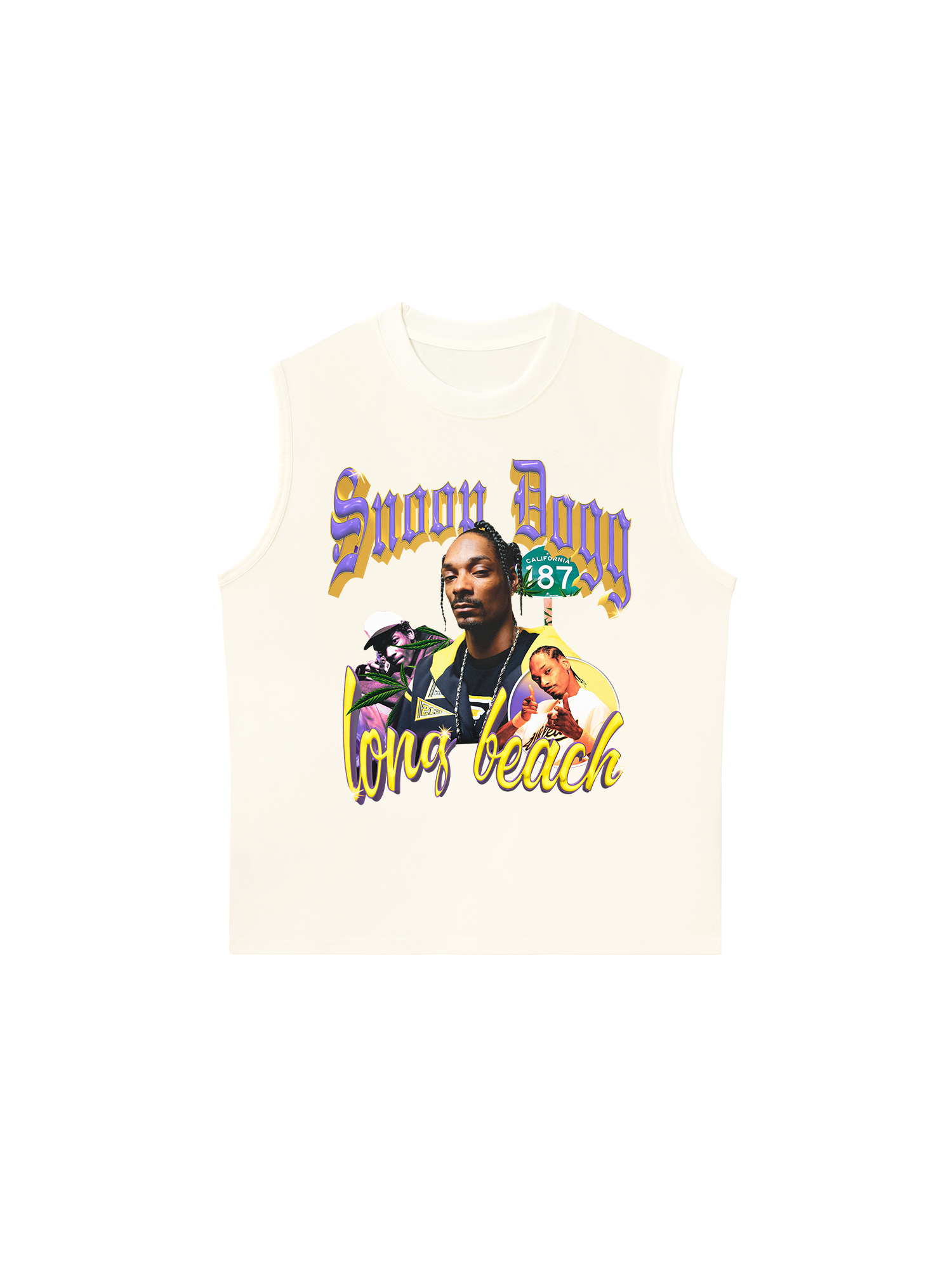 Áo Ba Lỗ Relaxed Fit Rapper Snoop Dogg 187 Cali