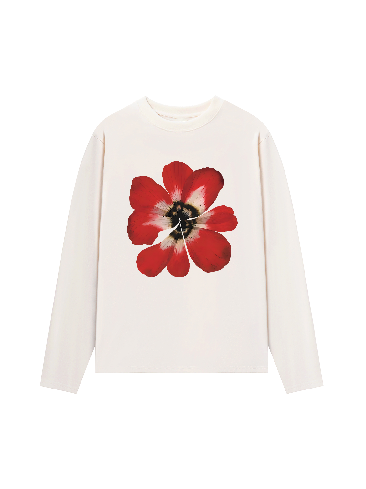 Áo Thun Dài Tay Floral Red Flower