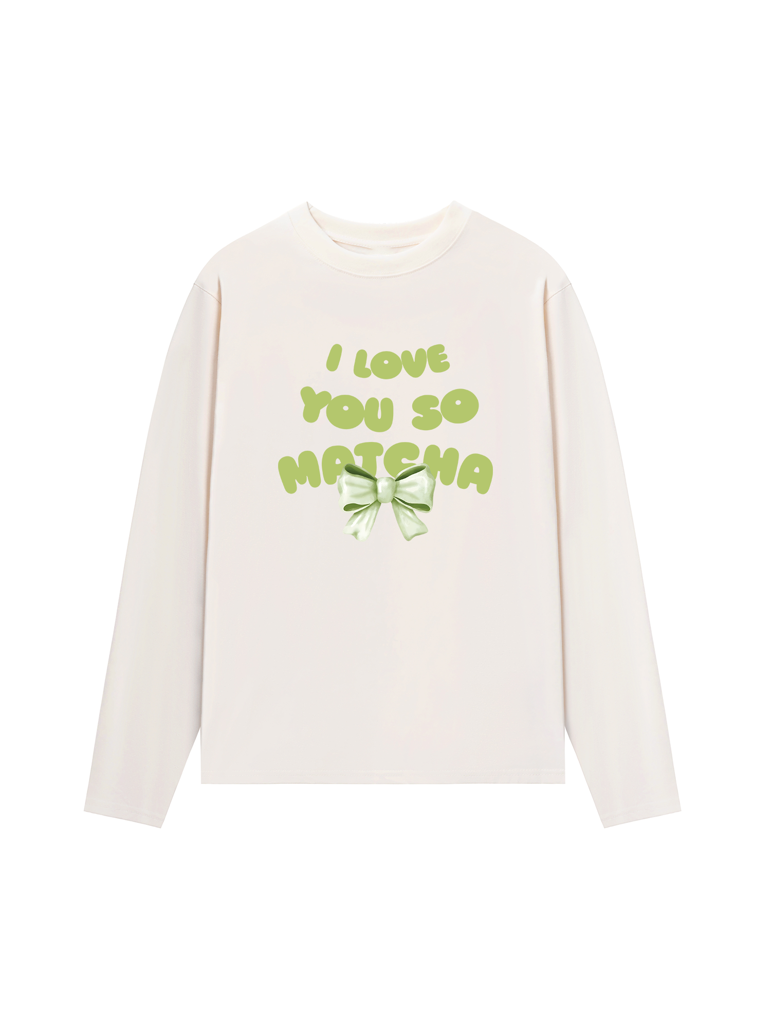 Áo Thun Dài Tay I Love You So Matcha