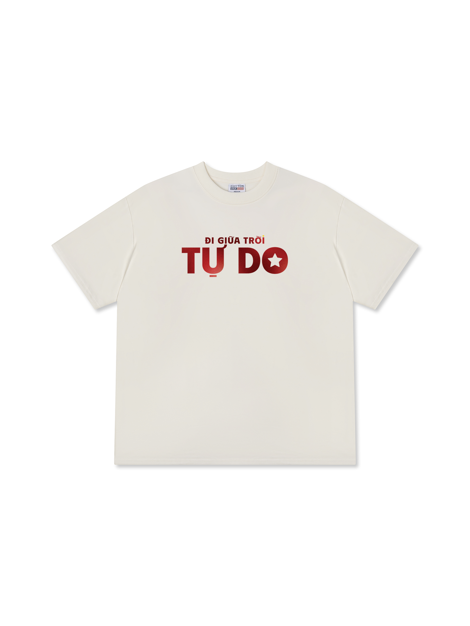 Áo Thun Relaxed Fit Đi Giữa Trời Tự Do