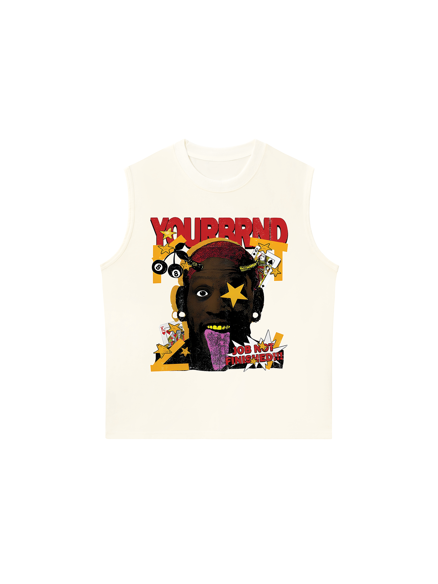 Áo Ba Lỗ Relaxed Fit Rapper Rodman Fear No Man Nor God