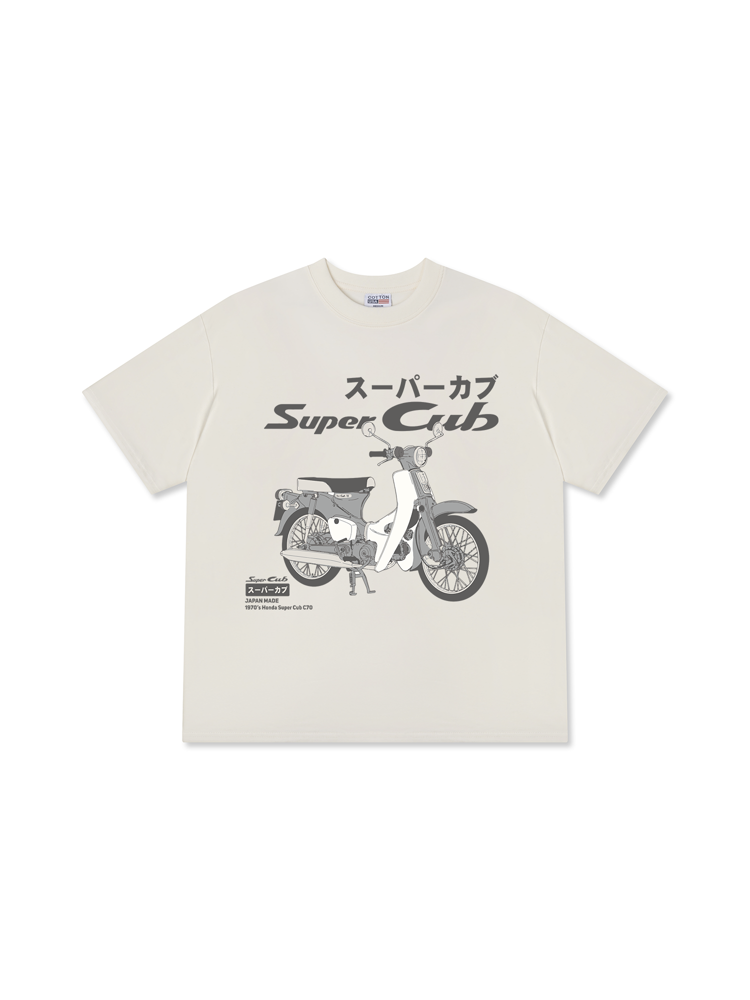 Áo Thun Relaxed Fit Super Cub Heritage Gray
