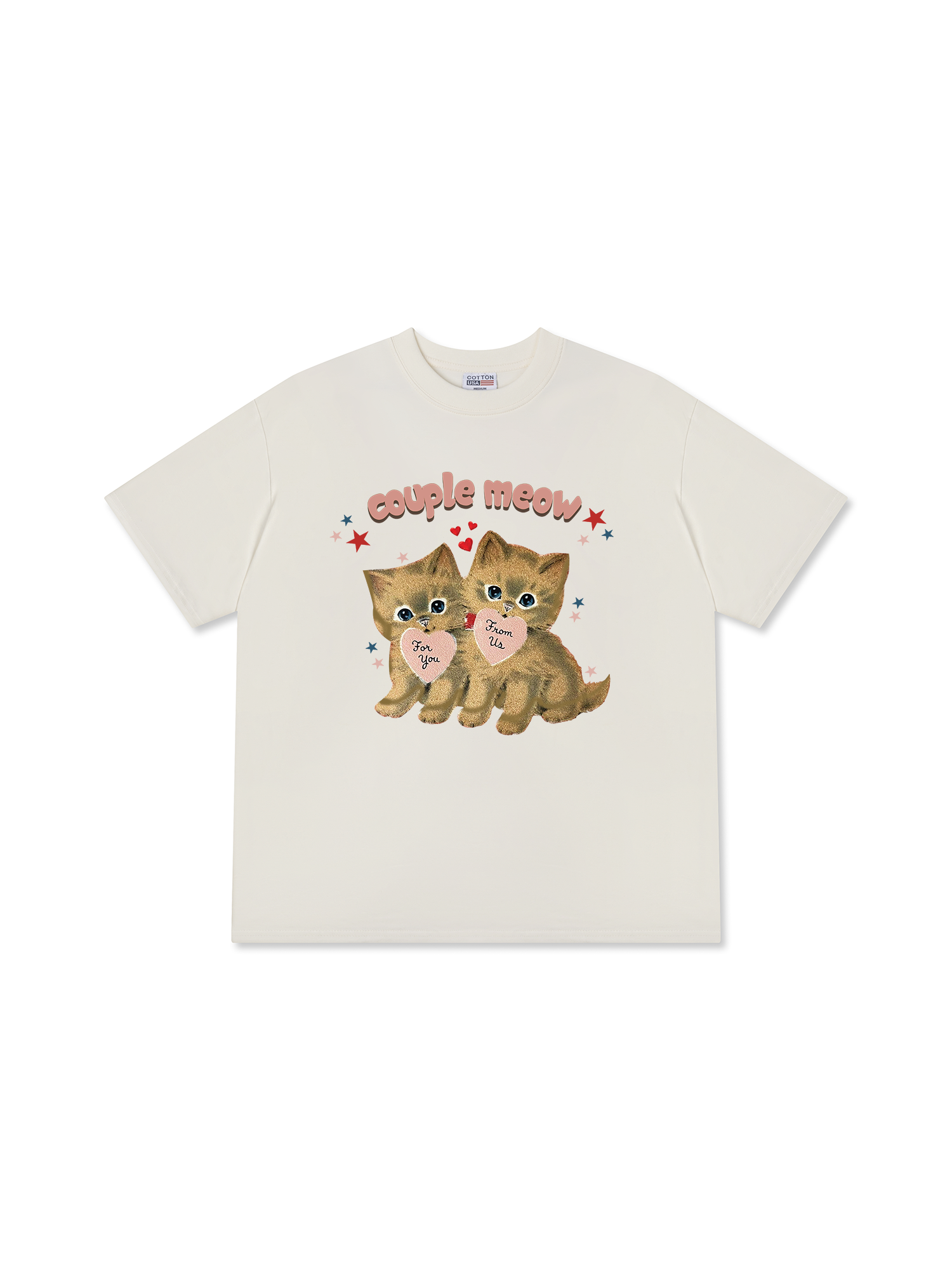 Áo Thun Relaxed Fit Soft Paw Couple Meow