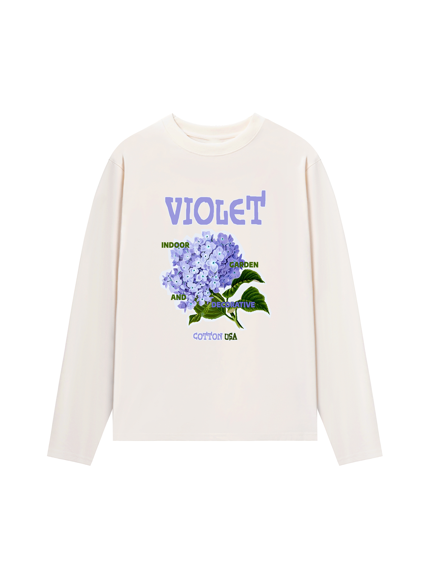 Áo Thun Dài Tay Floral Indoor Violet
