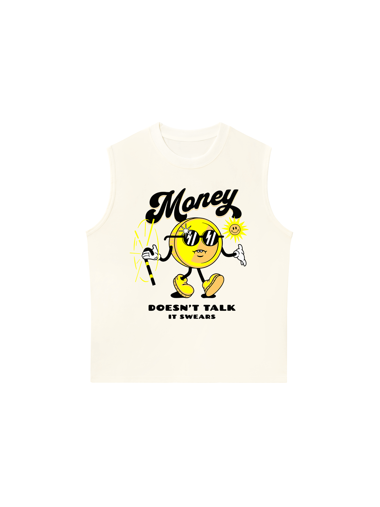 Áo Ba Lỗ Relaxed Fit Money Doesn_t Talk It Swears