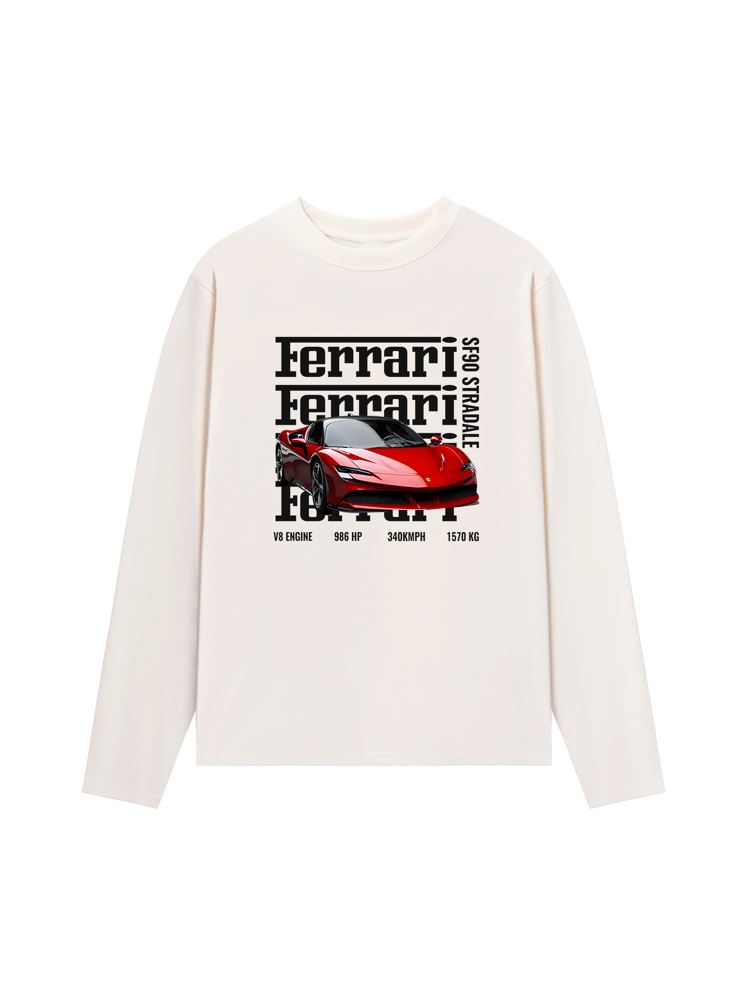 Áo Thun Dài Tay Ferrari SF90 Stradale