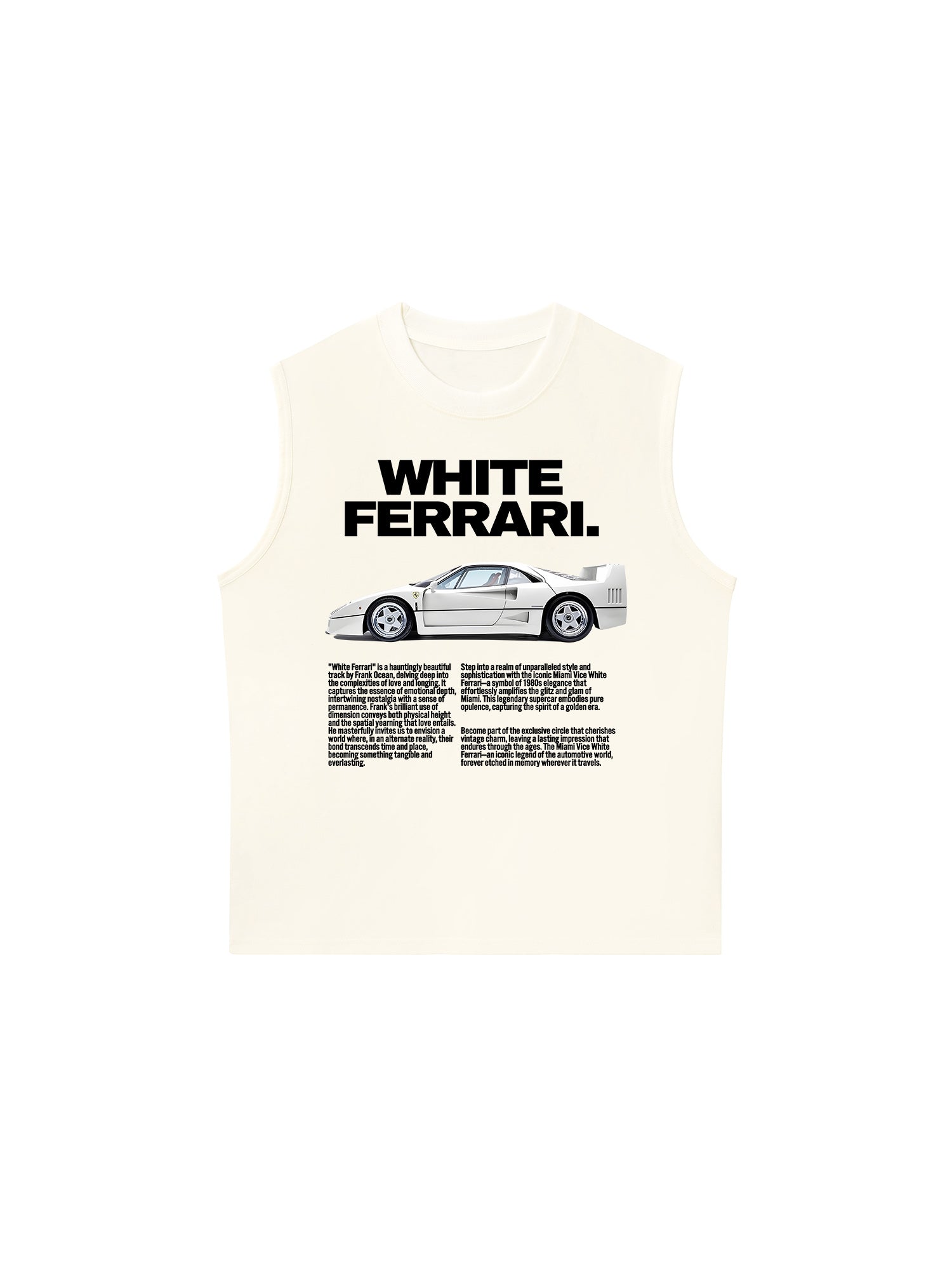 Áo Ba Lỗ Relaxed Fit Ferrari White Brilliant