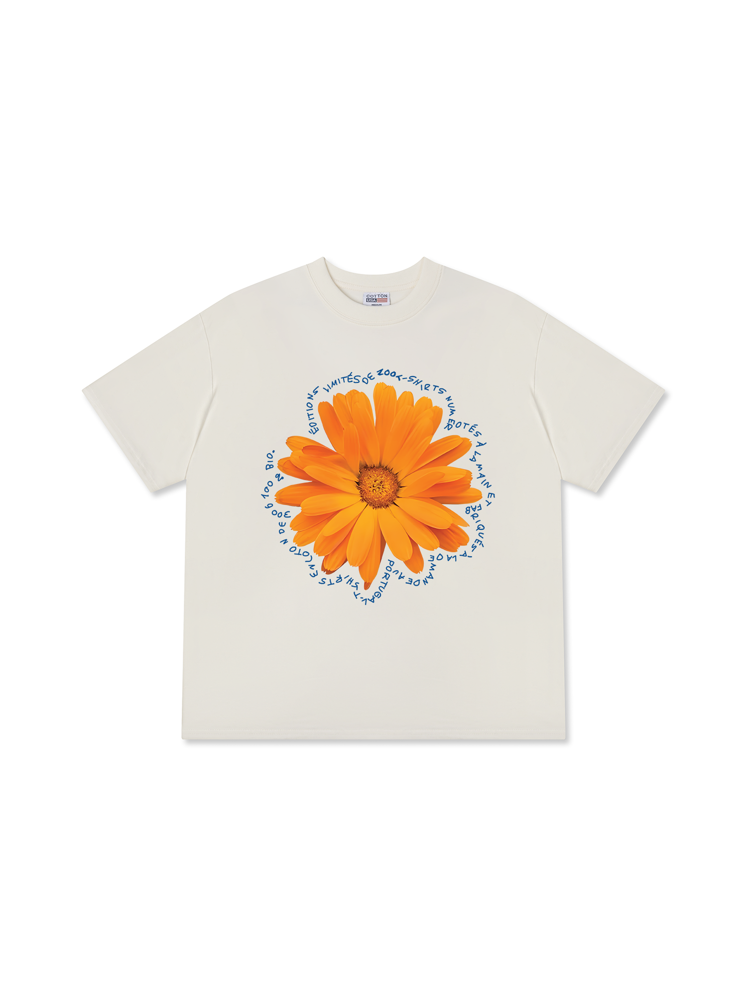 Áo Thun Relaxed Fit Floral Orange Flower