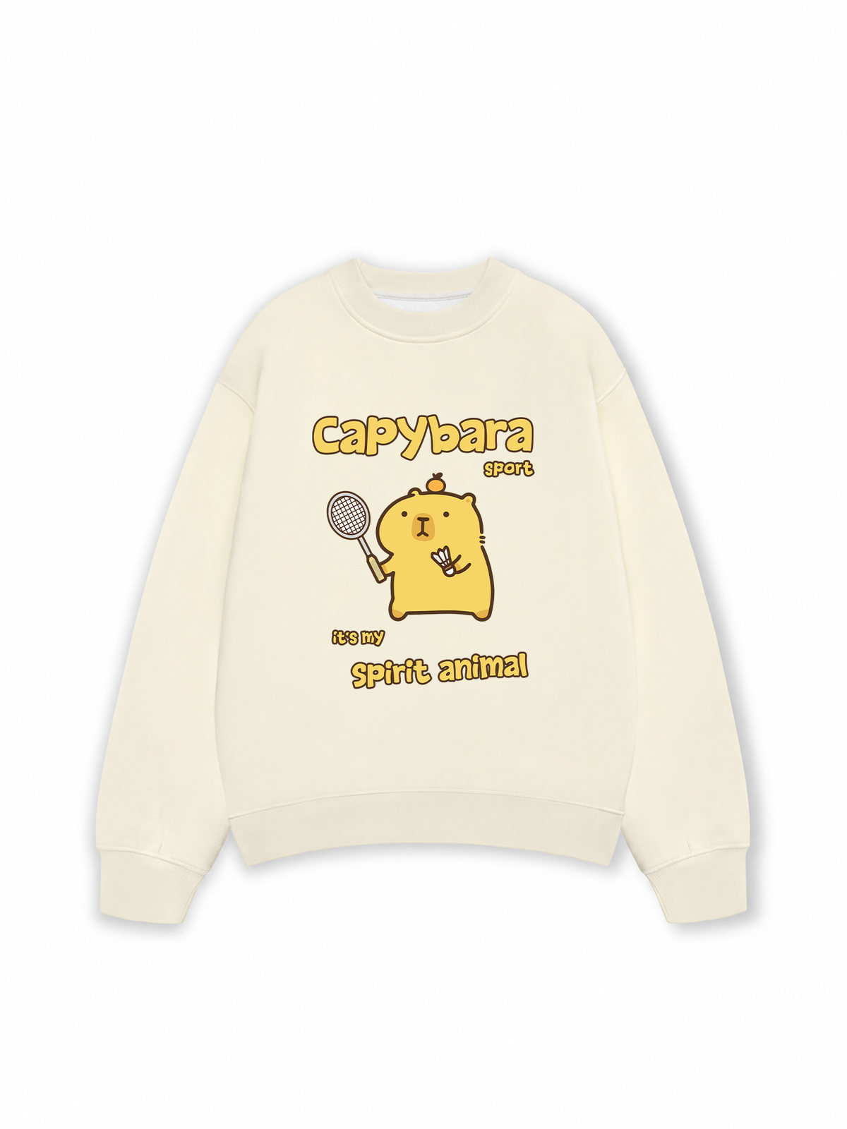Áo Sweater Nỉ Hai Da Badminton Capybara Sport