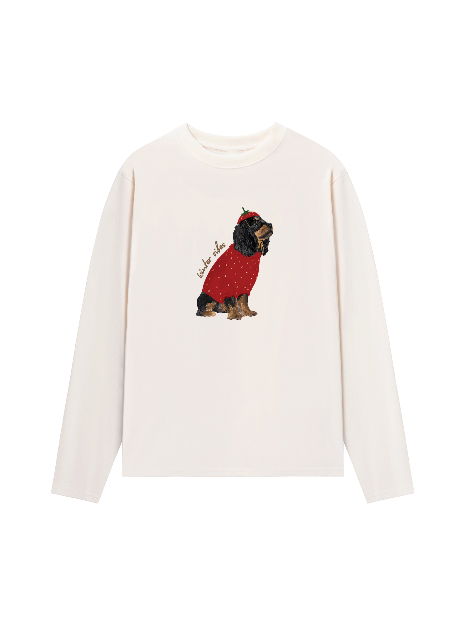 Áo Thun Dài Tay Winter Vibes Strawberry Puppy