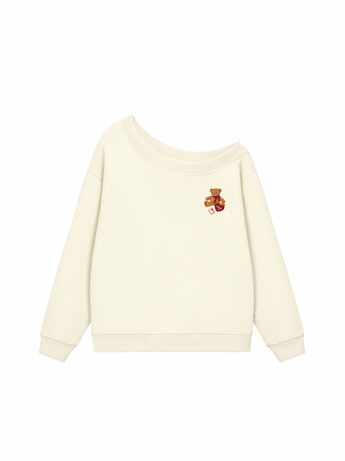 Áo Sweater Lệch Vai Nỉ Hai Da Cutie Teddy