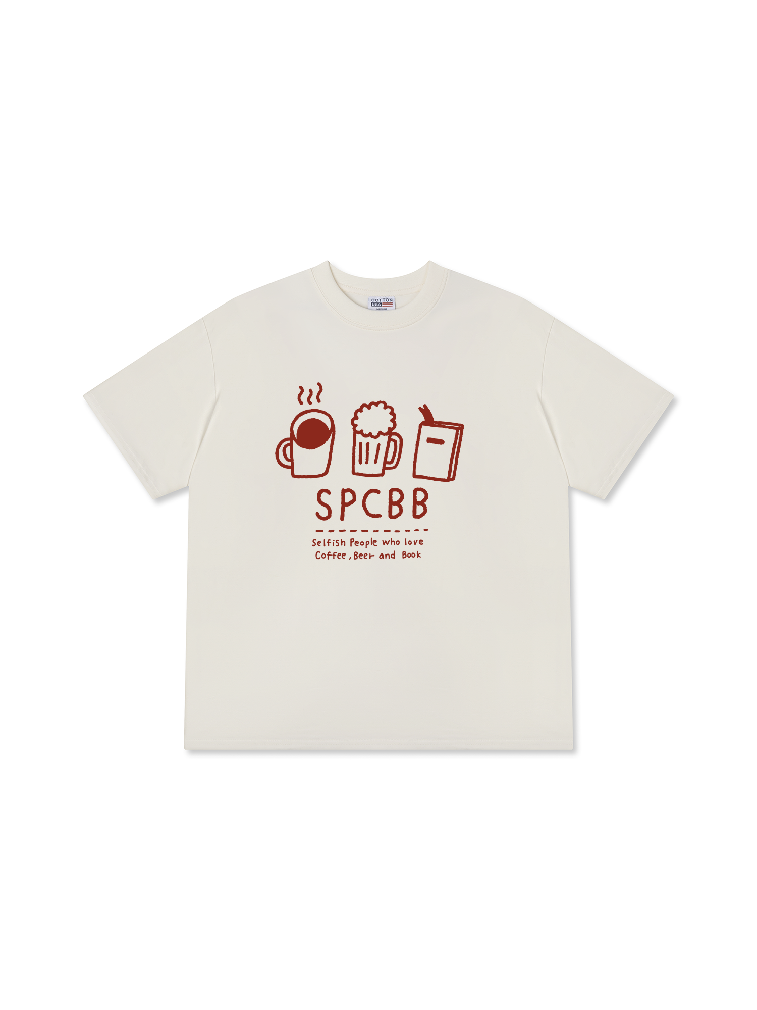 Áo Thun Relaxed Fit Daily Cup Selfish People Who Love Coffee Beer And Book