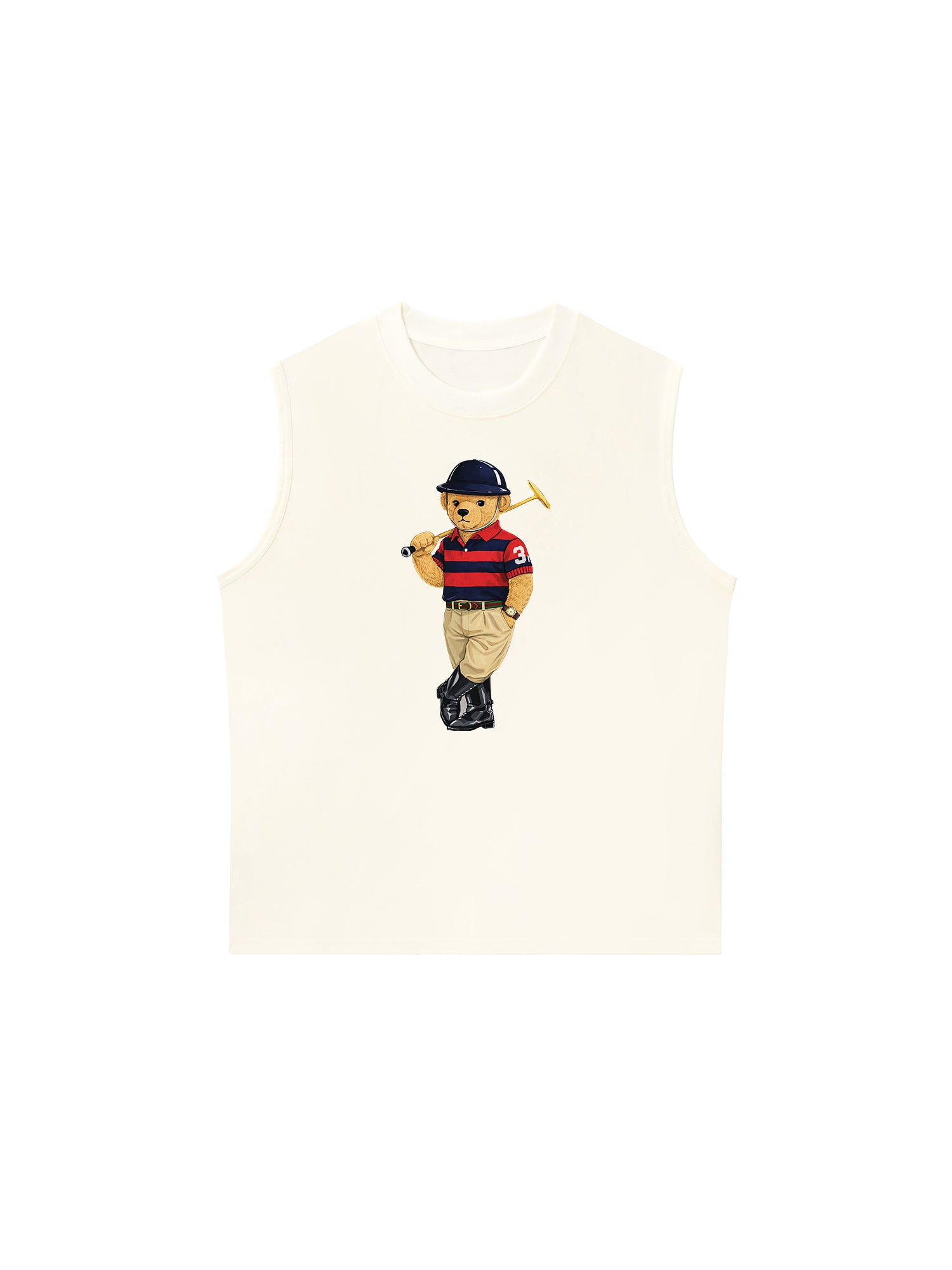 Áo Ba Lỗ Relaxed Fit Quiet Luxury Bear