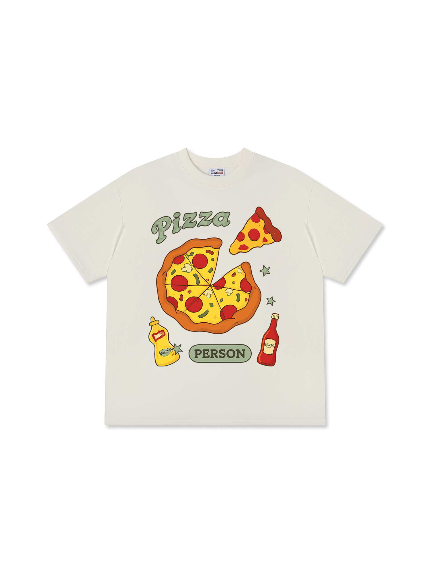 Áo Thun Relaxed Fit Yummy Mood Pizza Person