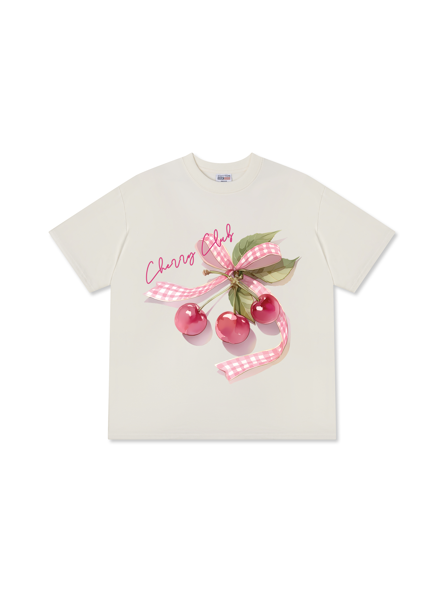 Áo Thun Relaxed Fit Cherru Club Pink Plaid