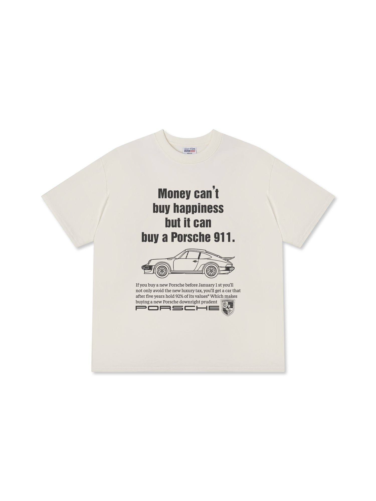 Áo Thun Relaxed Fit Porsche Money Can't Buy Happiness