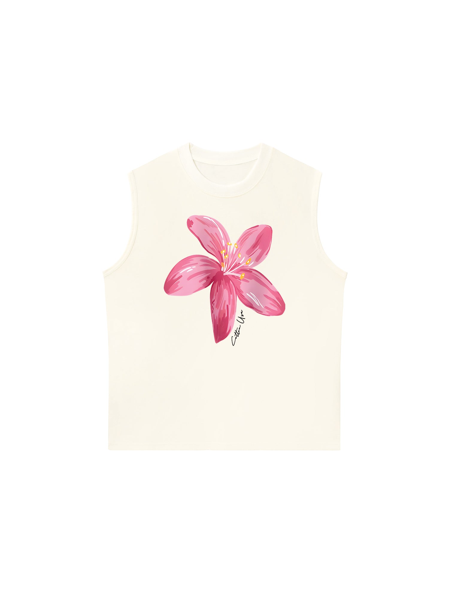 Áo Ba Lỗ Relaxed Fit Floral Pink Flower