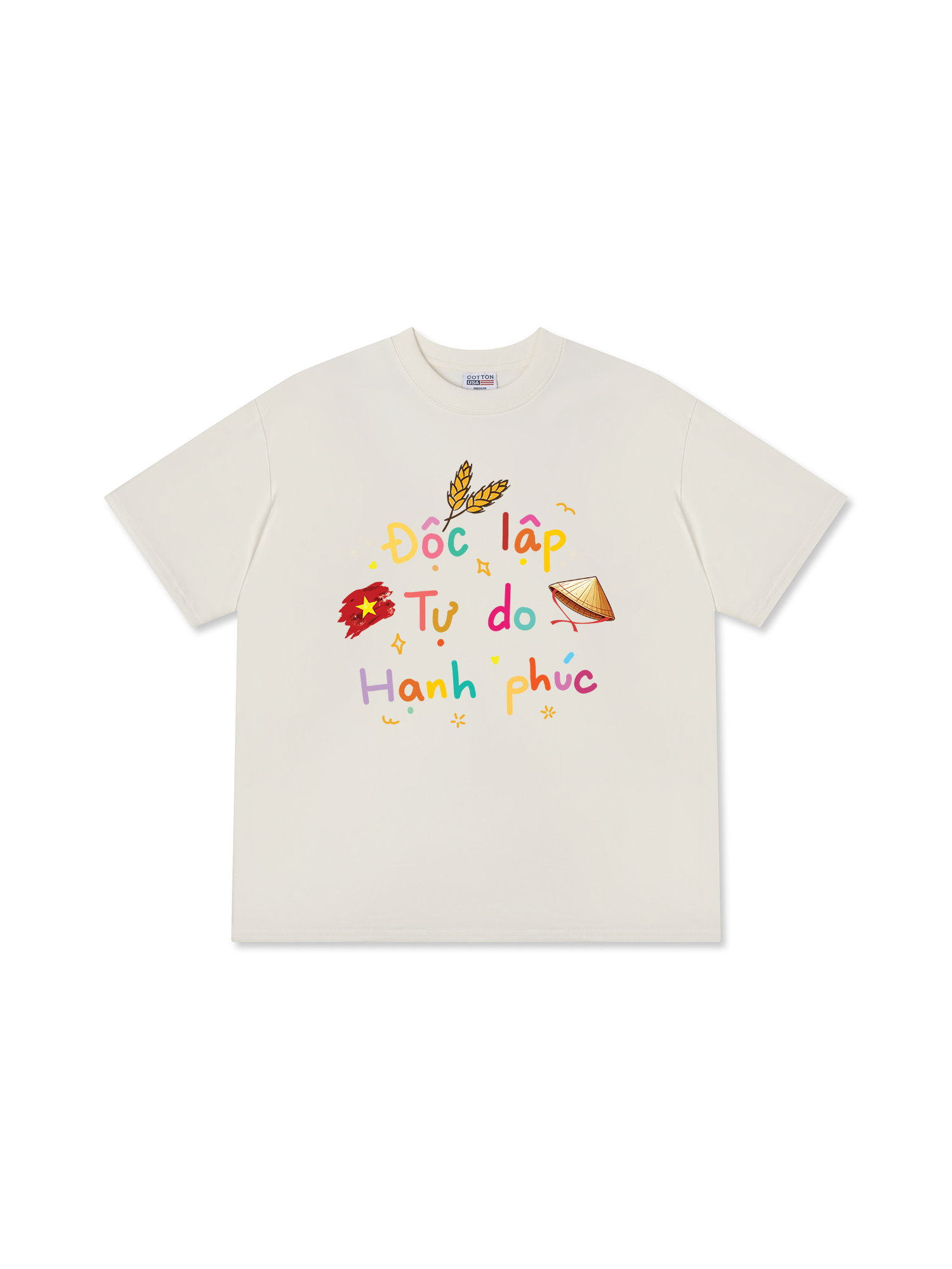 Áo Thun Relaxed Fit Việt Nam Độc Lập - Tự Do - Hạnh Phúc