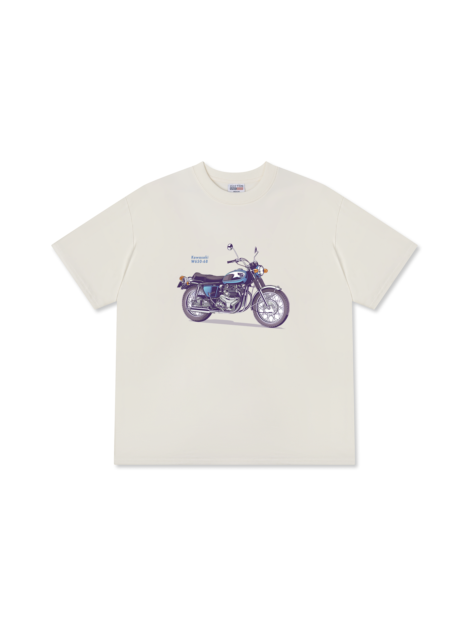 Áo Thun Relaxed Fit Motorbike Kawasaki W650-68
