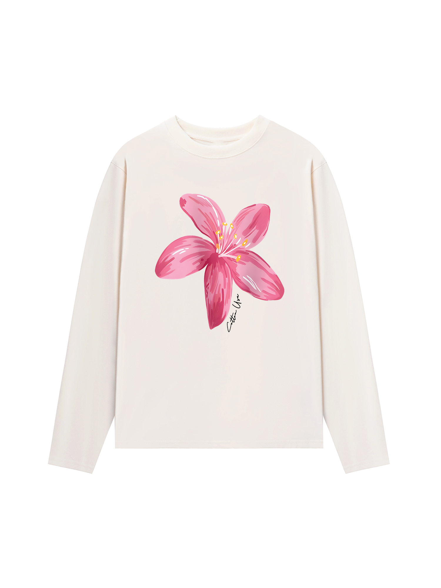 Áo Thun Dài Tay Floral Pink Flower