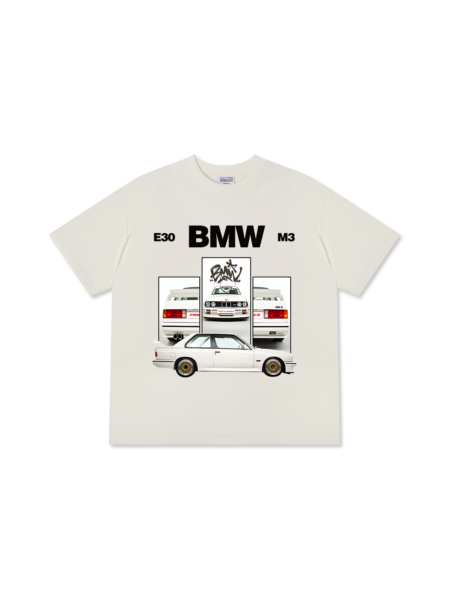 Áo Thun Relaxed Fit BMW E30 M3 White