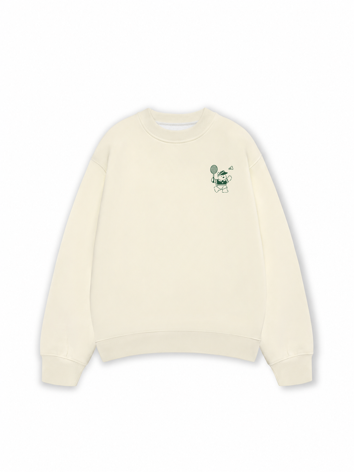 Áo Sweater Nỉ Hai Da Badminton Club Green