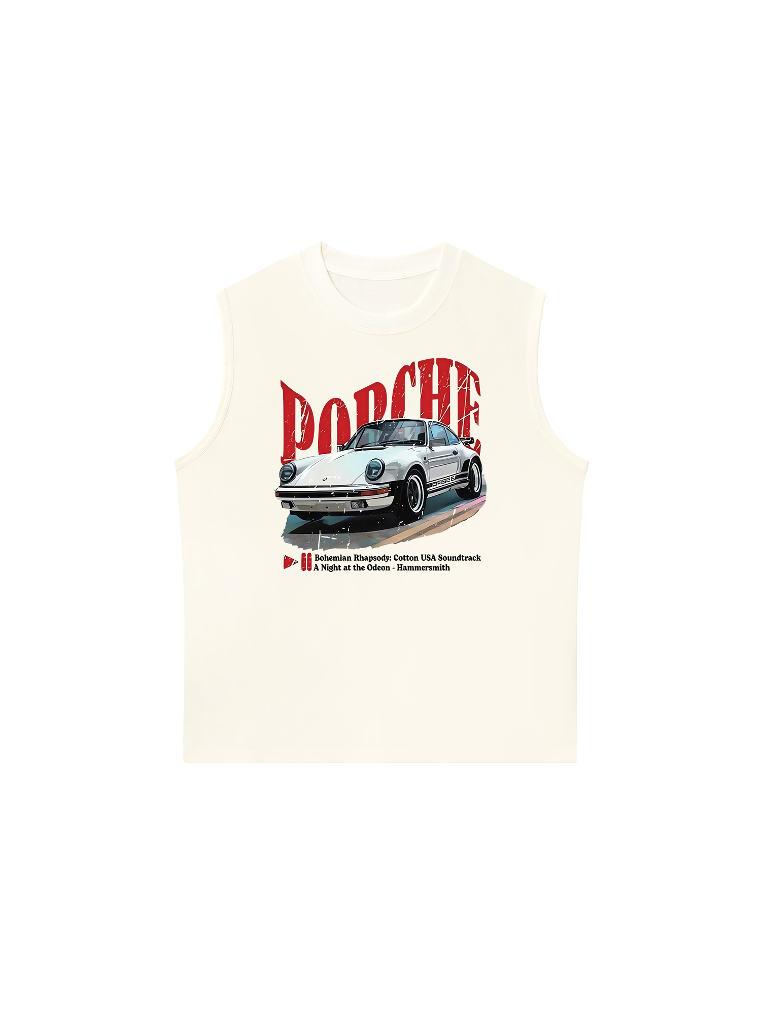 Áo Ba Lỗ Relaxed Fit Porsche Vintage Style