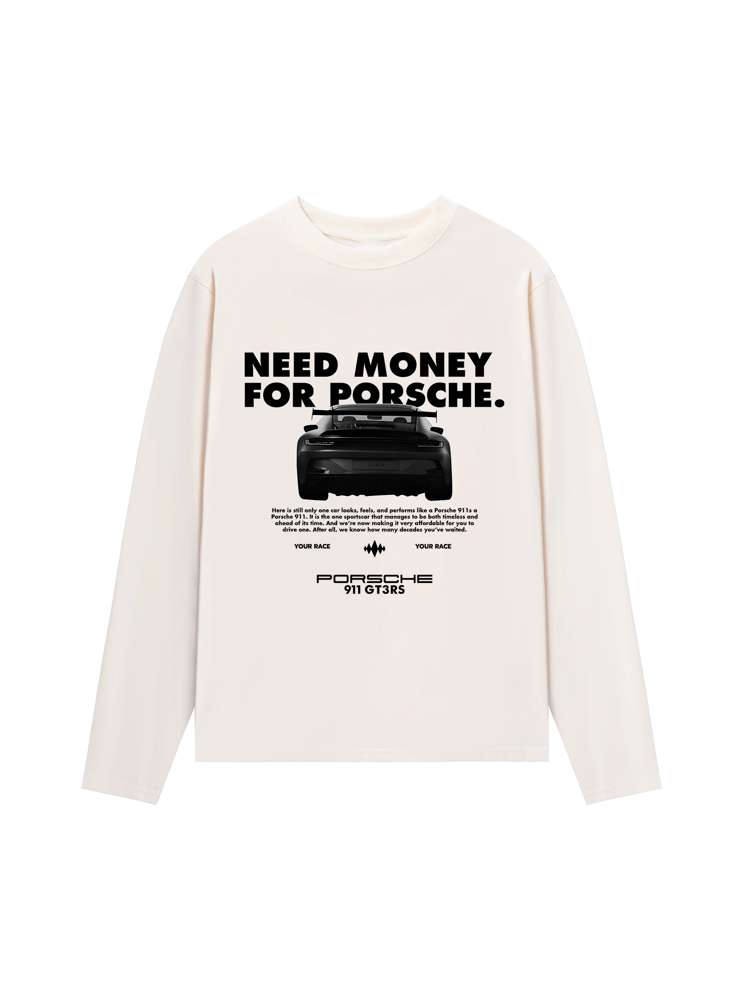 Áo Thun Dài Tay Porsche All Black 911 GT3RS