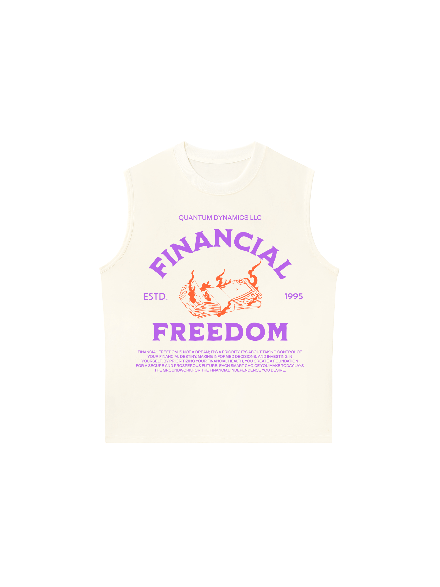 Áo Ba Lỗ Relaxed Fit Money Financial Freedom