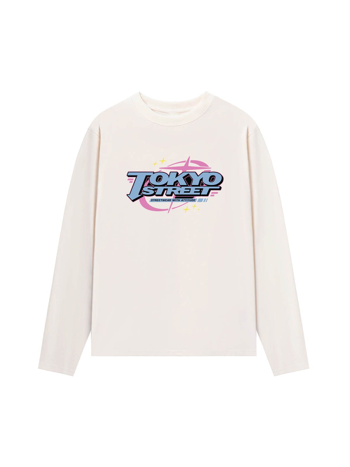 Áo Thun Dài Tay City Tokyo Streetwear With Atitude Blue