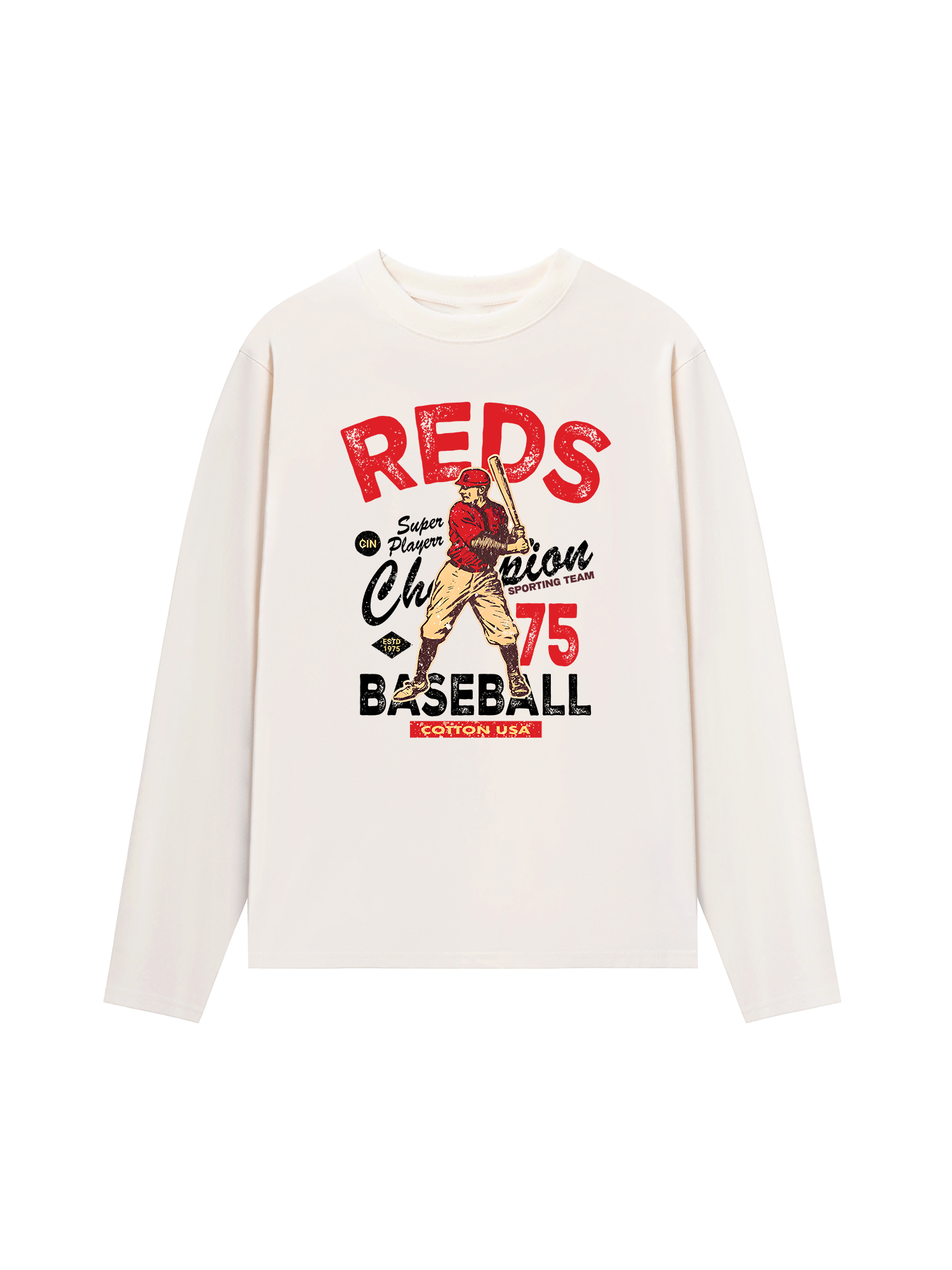 Áo Thun Dài Tay Baseball Super Player