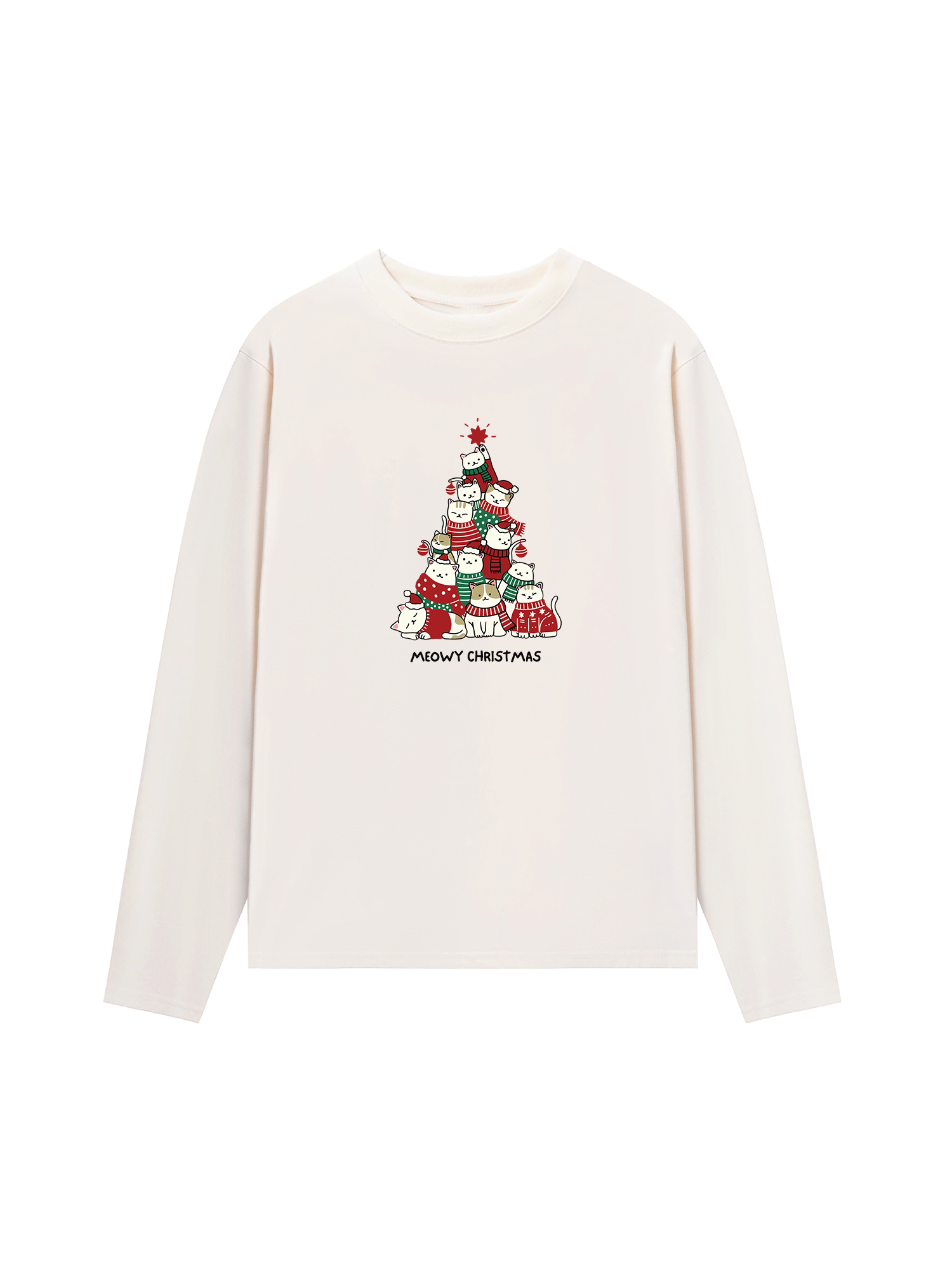 Áo Thun Dài Tay Meowy Christmas Tree