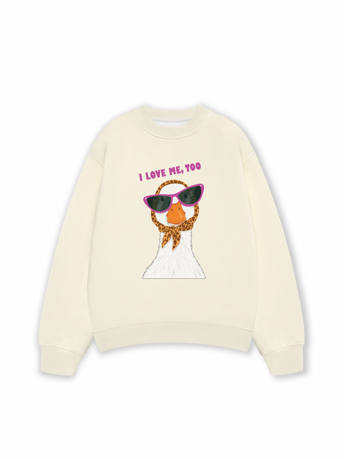 Áo Sweater Nỉ Hai Da Farm Lady Duck I Love Me Too