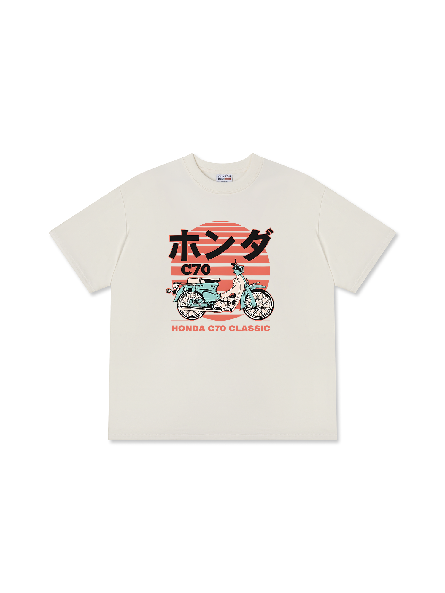 Áo Thun Relaxed Fit Motorbike Honda C70 CLASSIC