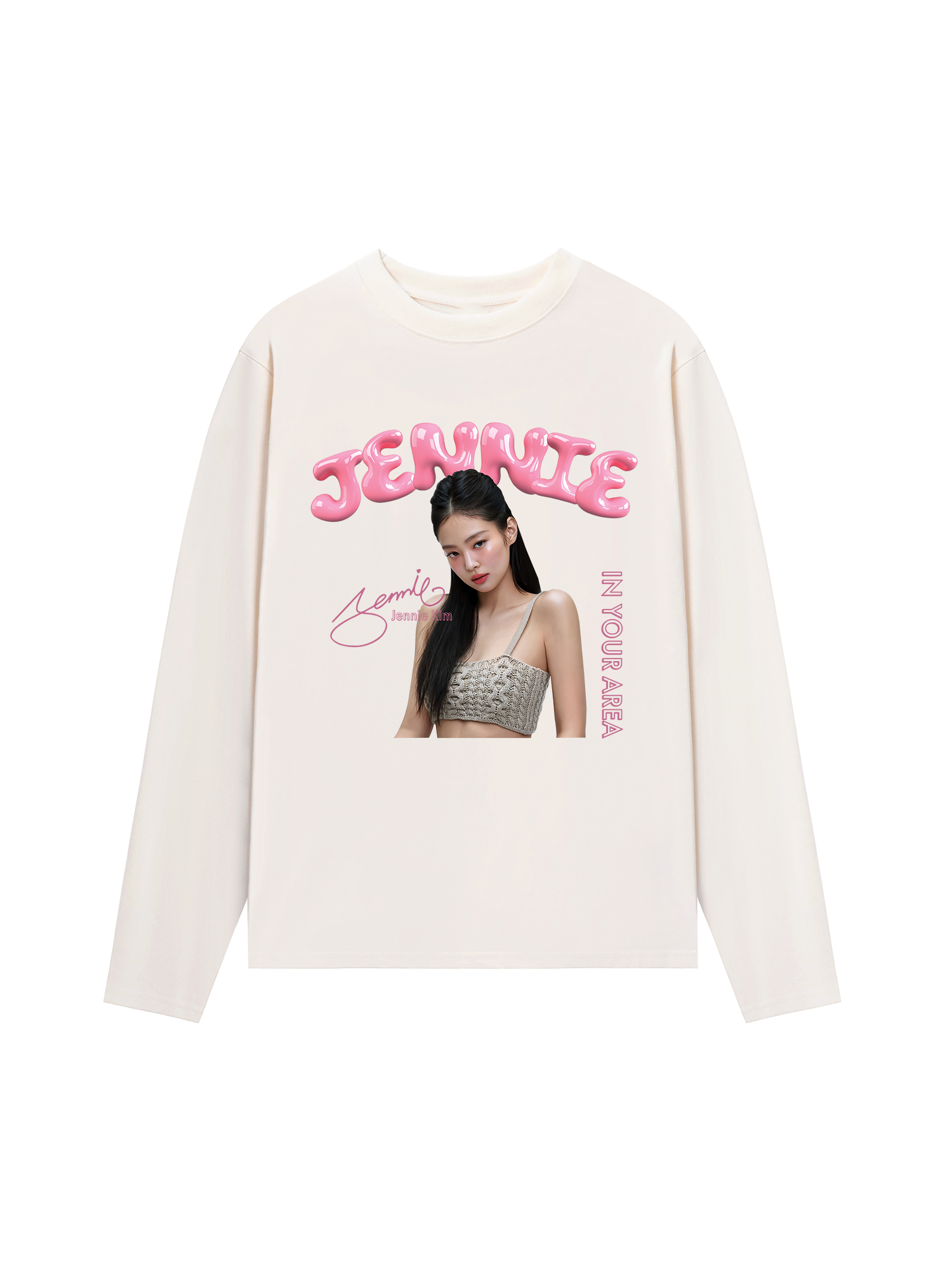 Áo Thun Dài Tay Black Pink Jennie In Your Area