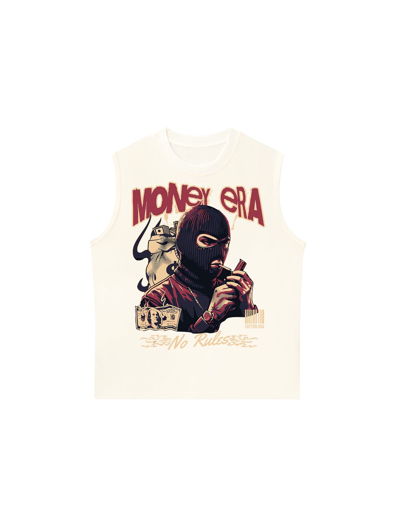 Áo Ba Lỗ Relaxed Fit Money Era No Rules