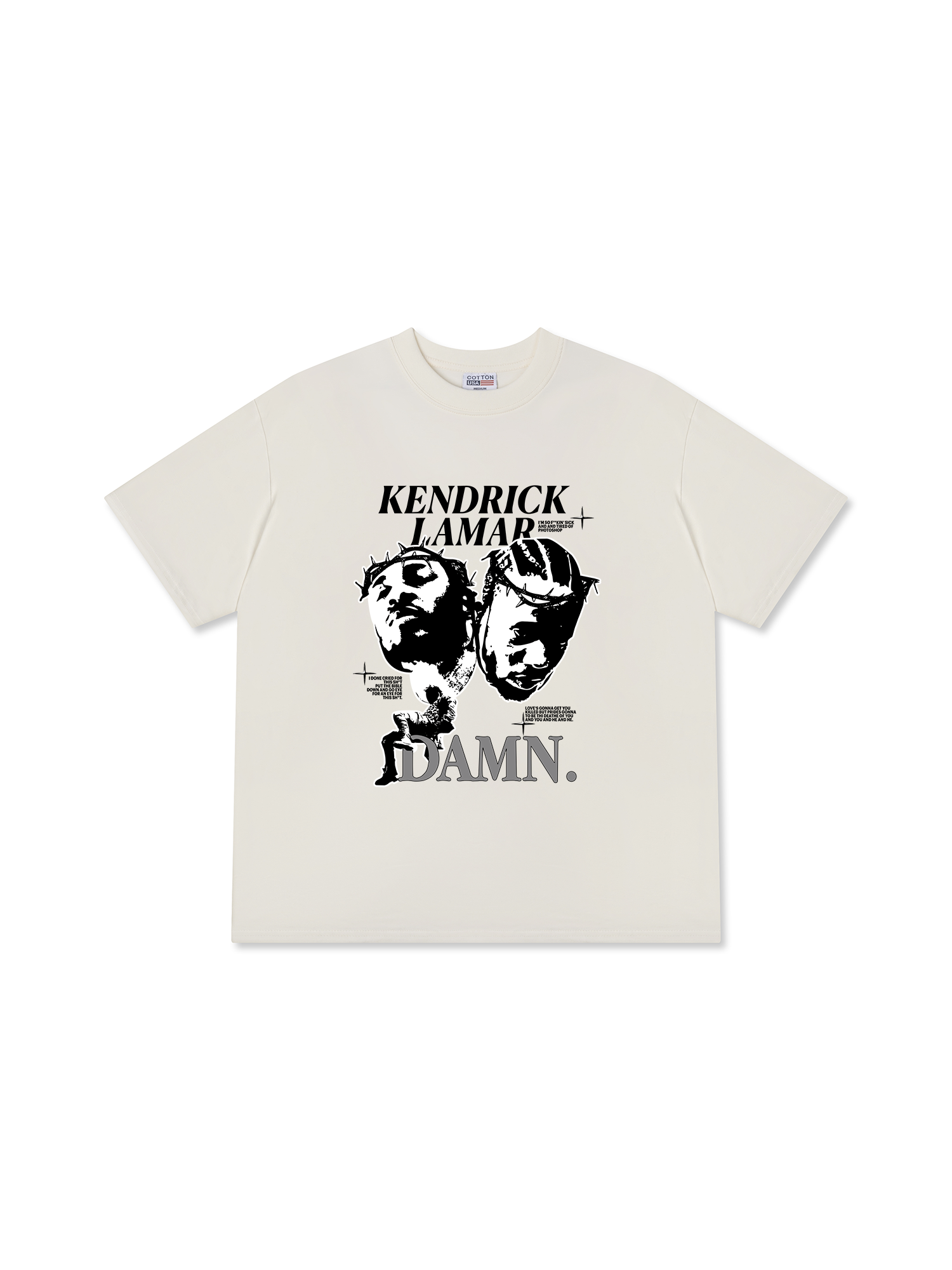 Áo Thun Relaxed Fit Rapper Kendrick Lamar Damn