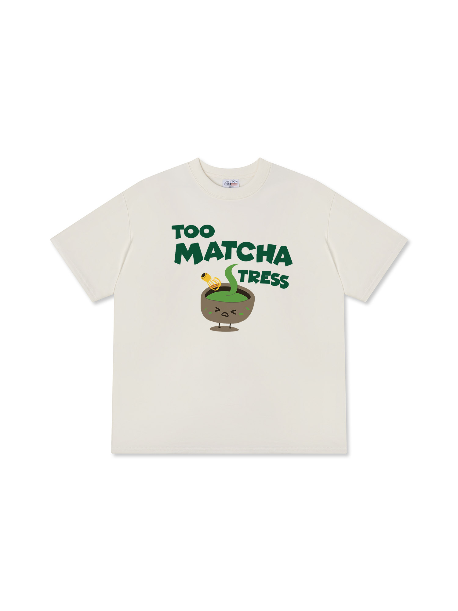 Áo Thun Relaxed Fit Too Matcha Stress