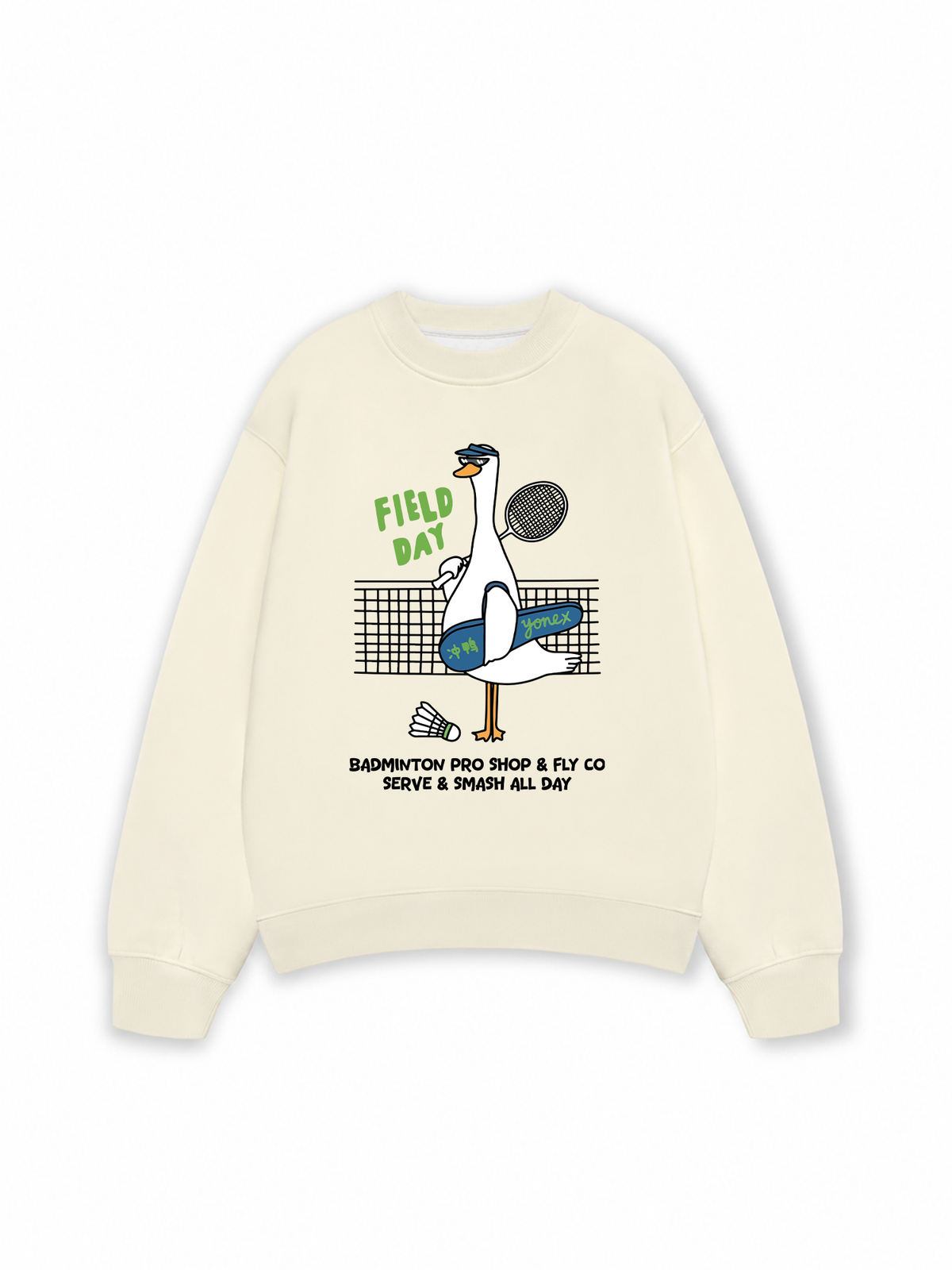 Áo Sweater Nỉ Hai Da Badminton Field Day